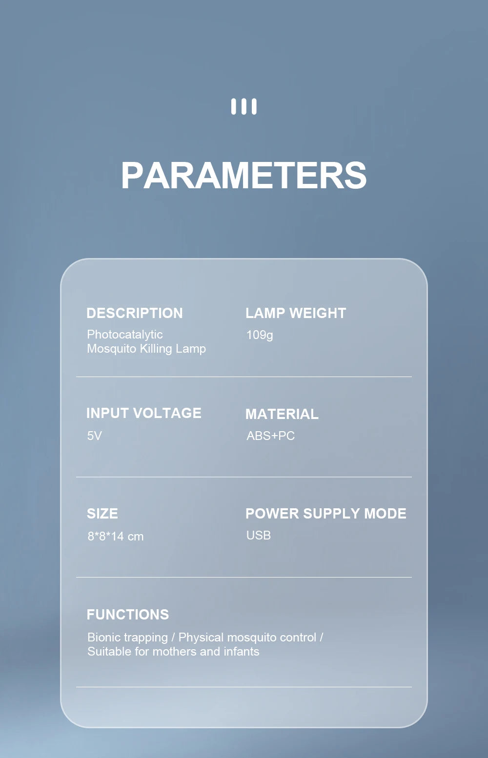 Electric Fly Bug Mosquito Insect Killer LED Light Trap Control Lamp Small Pest with USB Power Supply and Adapter