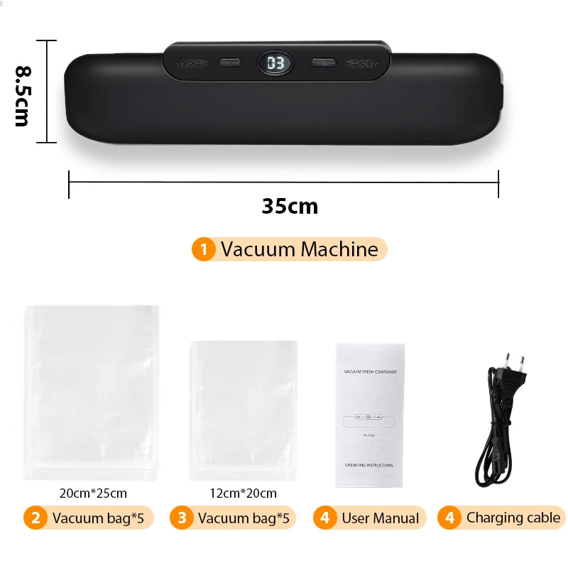 Vacuum Sealer Packaging Machine Food Vacuum Sealer With Free 10pcs Vacuum bags Household Vacuum Food Sealing