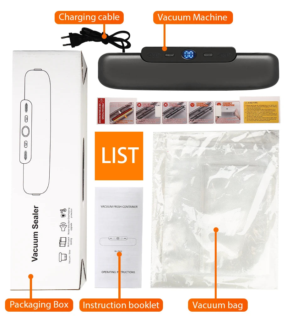 Vacuum Sealer Packaging Machine Food Vacuum Sealer With Free 10pcs Vacuum bags Household Vacuum Food Sealing