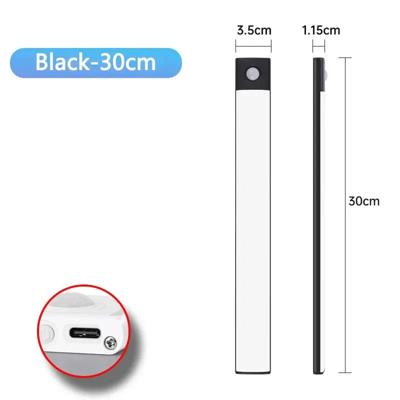 LED Cabinet Light USB Type-C Rechargeable Motion Sensor Led Lamp for Kitchen Wardrobe Cabinet Light