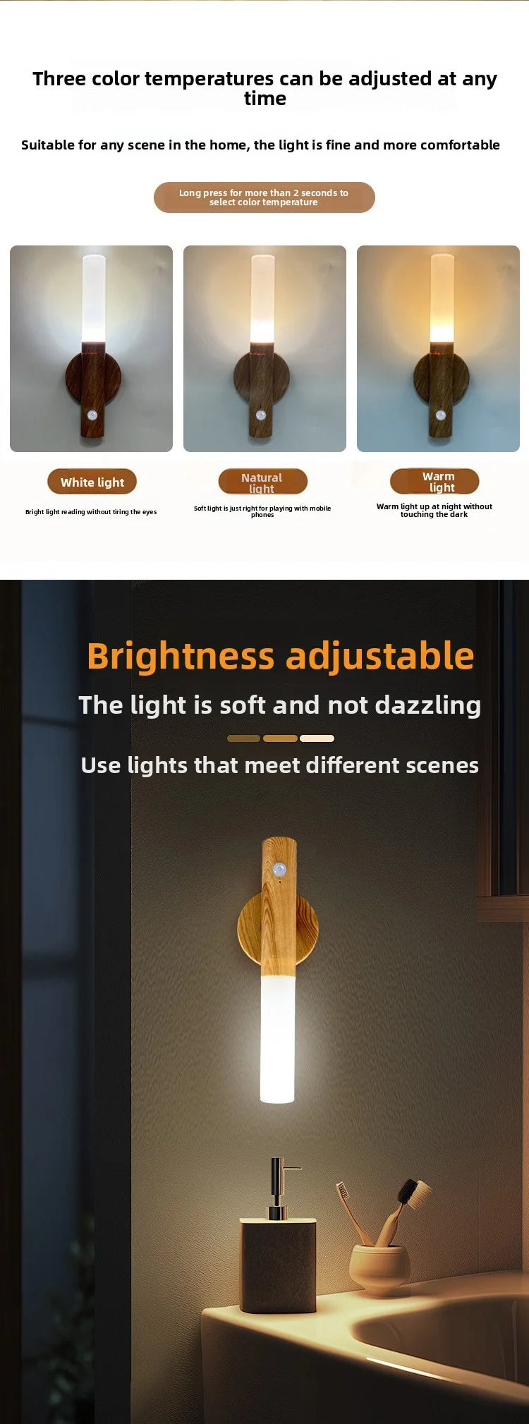LED Night Light USB Charging Intelligent Human Induction For Bedside Cabinet Home Wardrobe Lighting Motion Sensor Light Led Lamp