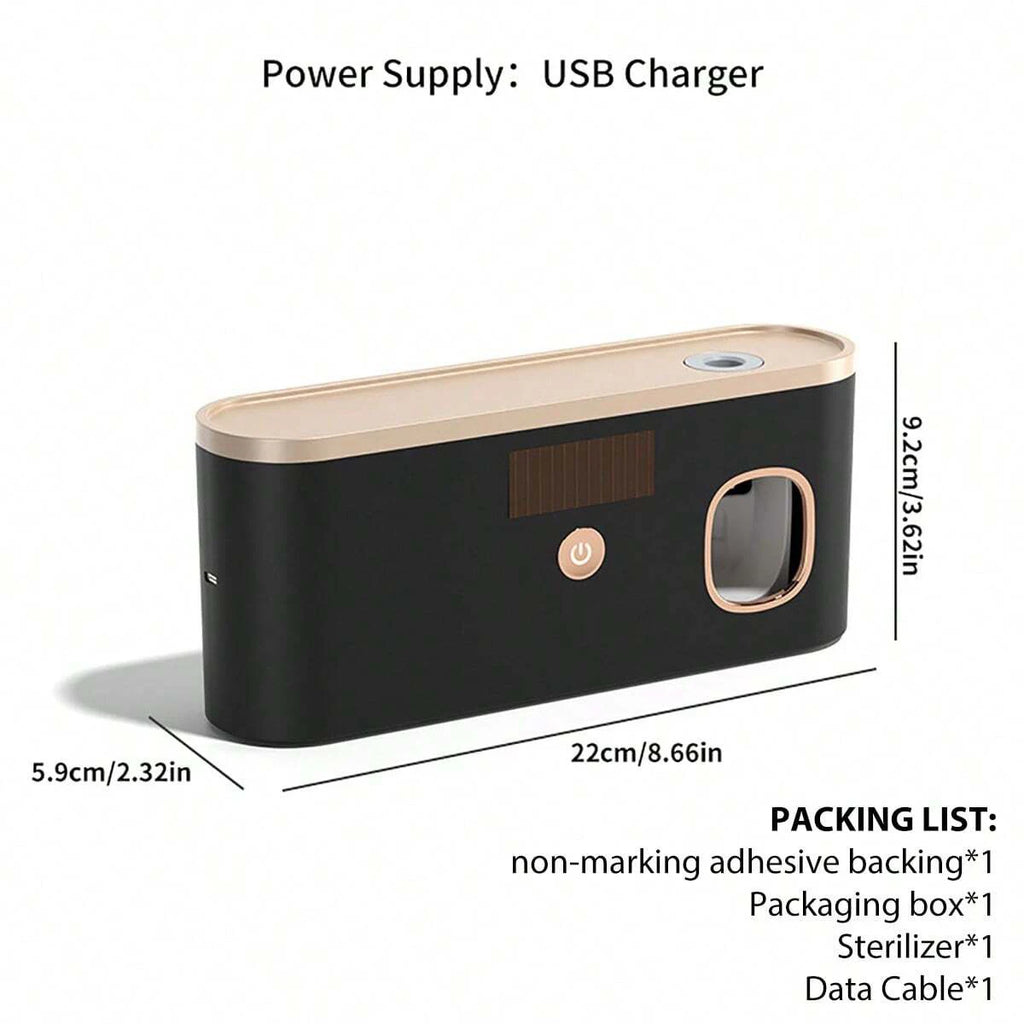 Intelligent Toothbrush Disinfectant, Rechargeable, Dry, Two in One Disinfectant Toothbrush Holder, UV Sterilization