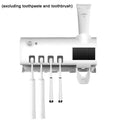 A wall mounted solar ultraviolet toothbrush sterilizer with automatic toothbrush holder and bathroom accessories