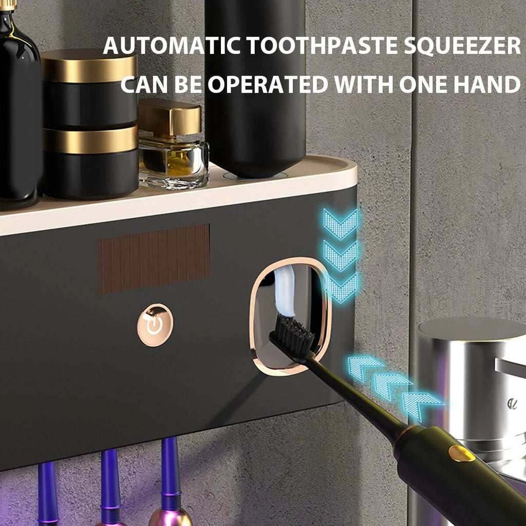Intelligent Toothbrush Disinfectant, Rechargeable, Dry, Two in One Disinfectant Toothbrush Holder, UV Sterilization