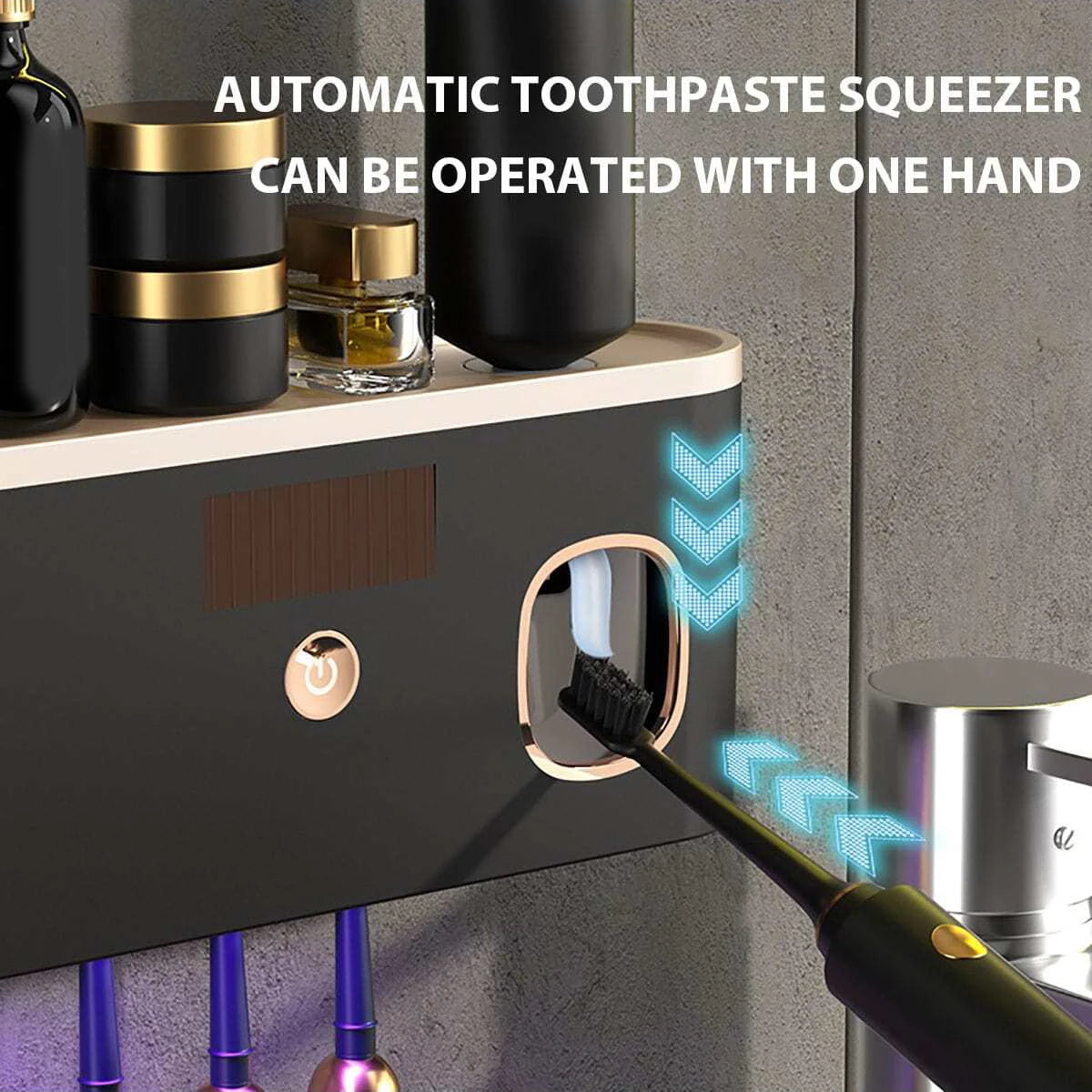 Intelligent Toothbrush Disinfectant, Rechargeable, Dry, Two in One Disinfectant Toothbrush Holder, UV Sterilization