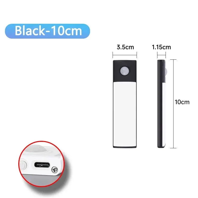 LED Cabinet Light USB Type-C Rechargeable Motion Sensor Led Lamp for Kitchen Wardrobe Cabinet Light