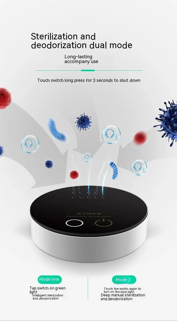 HF07 Air Purifier for Sterilization Deodorization Disinfection Shoe Cabinet Pet Nest Toilet Portable  Intelligent ozone Purifier