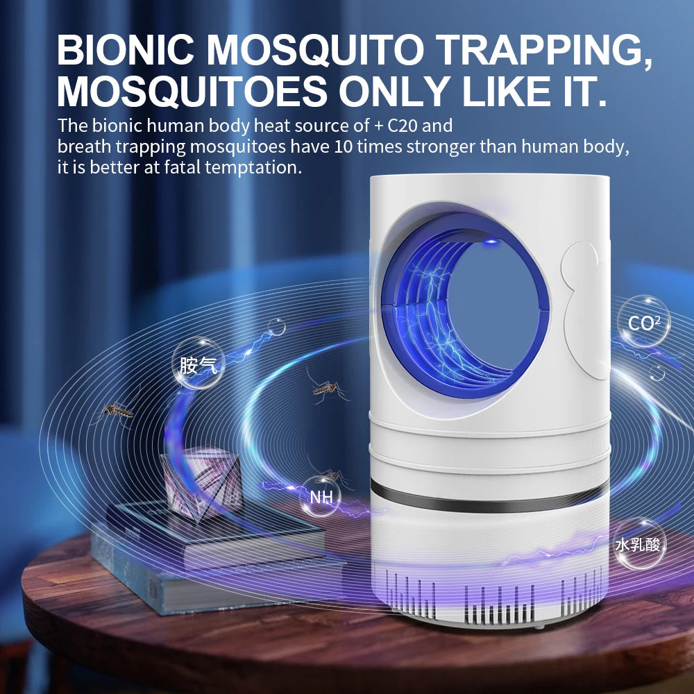 Electric Fly Bug Mosquito Insect Killer LED Light Trap Control Lamp Small Pest with USB Power Supply and Adapter